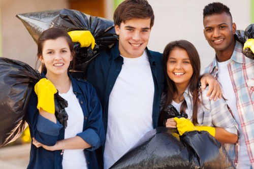 Professionals performing home clearance in a Newham residence