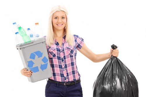Waste clearance process at a construction site